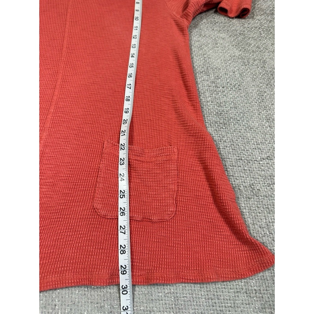 Soft Surroundings Top Womens Large Coral Waffle Knit Thermal Cowl Neck - Picture 5 of 9